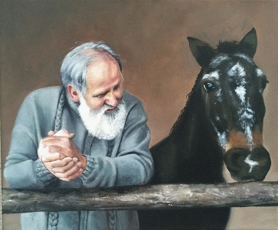 Portret patra Gržana in njegove kobile Kapre